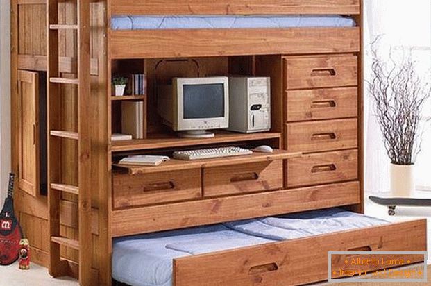 Poschodová posteľ s kabínou