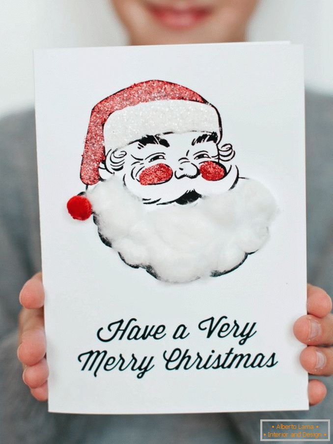 Vianočná karta s Santa Clausom