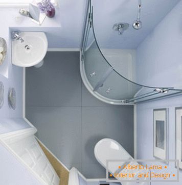 Návrh interiéru v kompaktnej kúpeľni