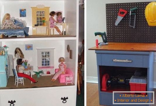 Prestavba starých zásuviek na detský nábytok