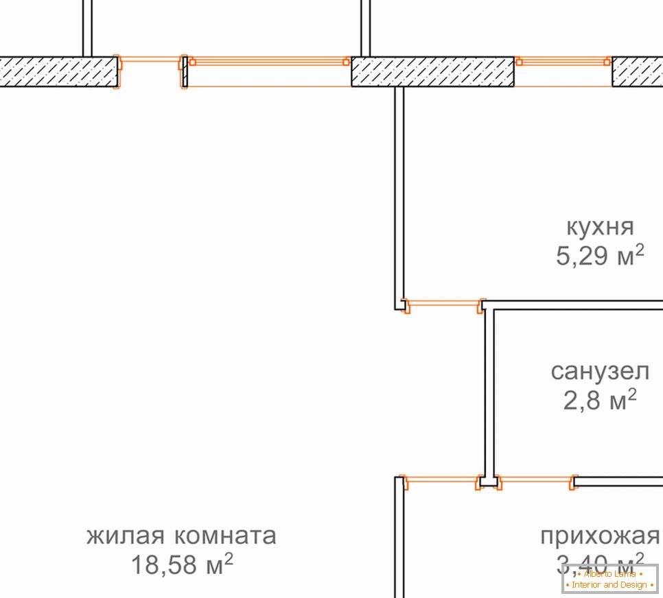 Plán apartmánu 30 m²