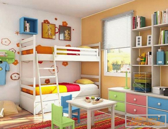 Jasná farebná detská izba