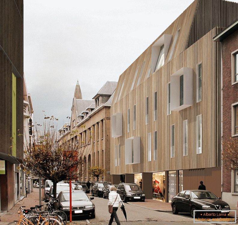 A2o Architecten, renovácia fasády verejnej budovy v Belgicku