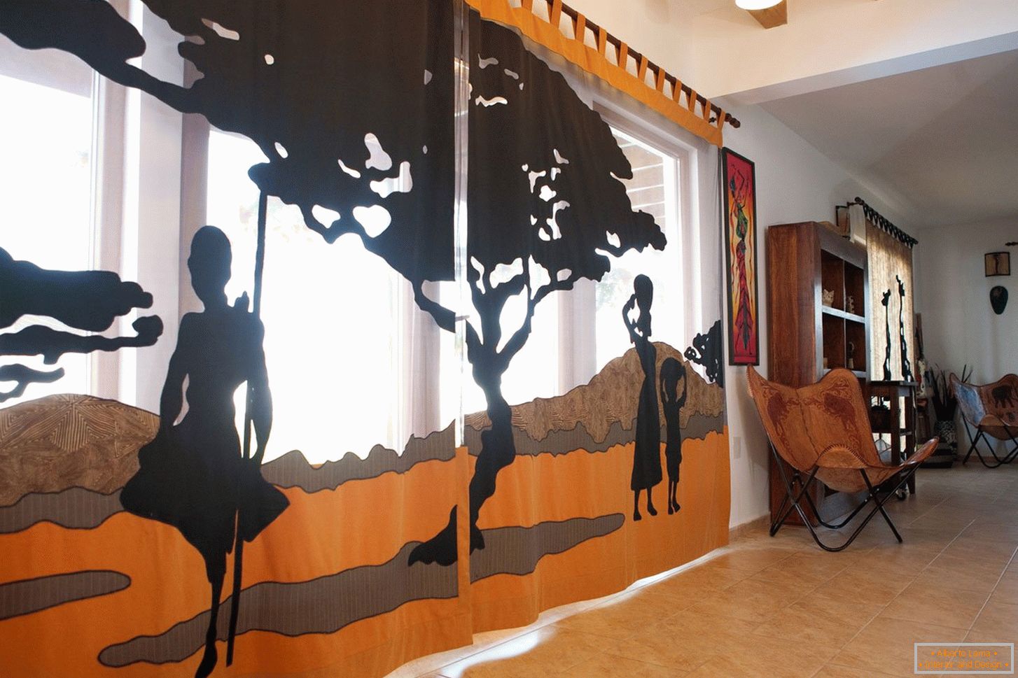 Textil v interiéri v africkom štýle