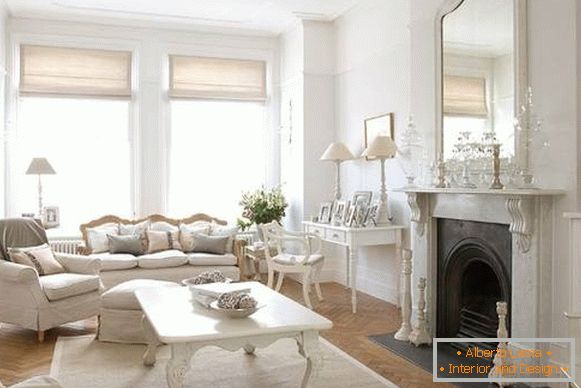 Francúzsky biely obývacia izba nábytok classic