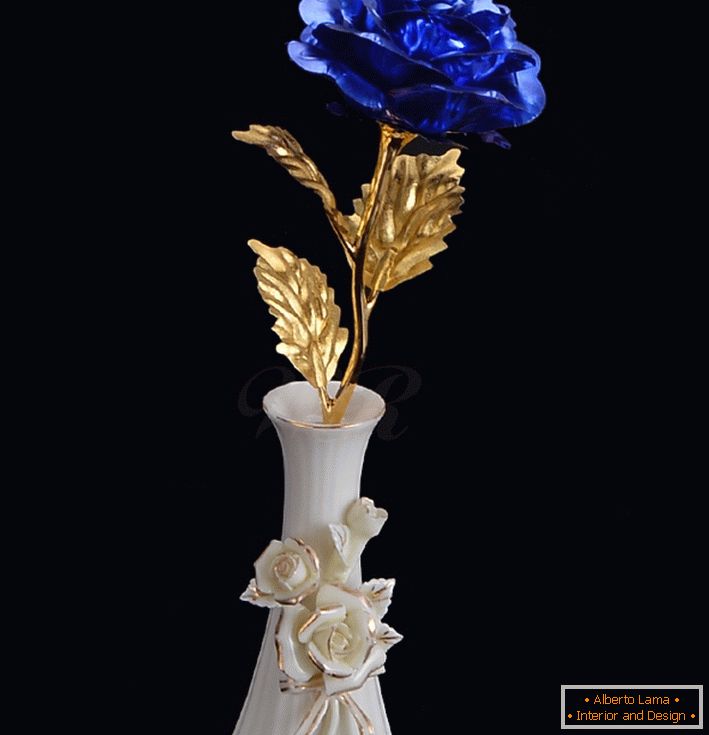 Forever-rybolov a zlaté staniolu ruže zachovalý normálne-gold flower-rose-modro-color-for-dekorácie-svadobné Christmas