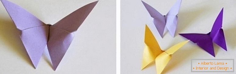 Motýle origami