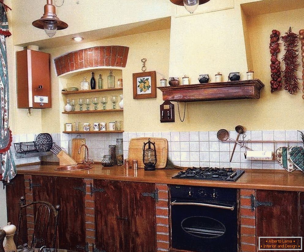 Prvky dekorácie v ruskej kuchyni