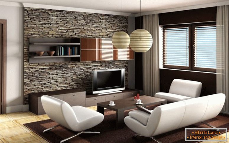 Obývacia izba s moderným dizajnom