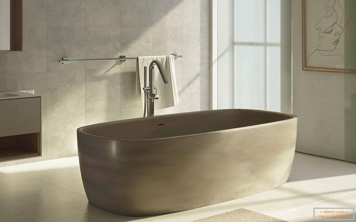 minimalizmus в дизайне ванной