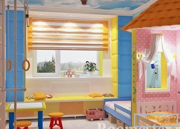 Detská izba pre dve deti chlapec a dievča