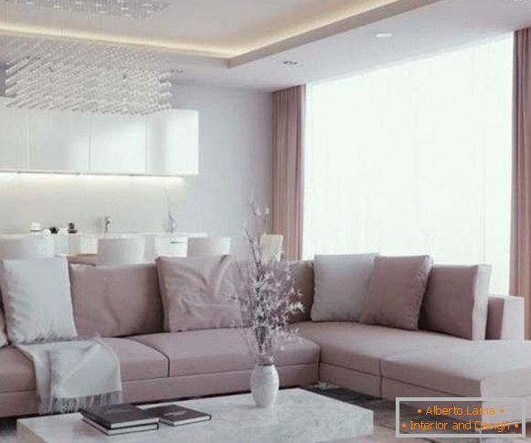 Krásny moderný obývacia izba v súkromnom dome
