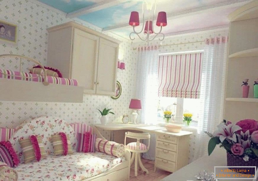 Útulná detská izba pre dievčatá