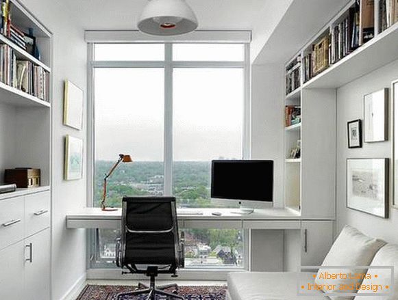dizajn kancelárie v apartmáne v modernom štýle, foto 20