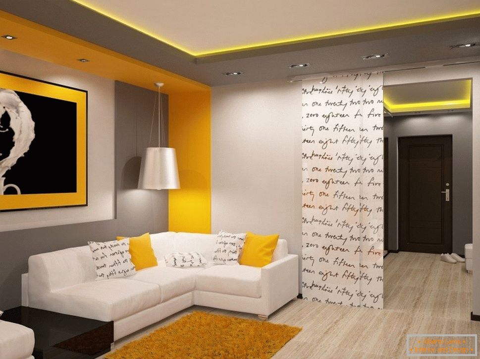 Svetlý dizajn obývacej izby