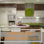 Nábytok v kuchyni v zelených tónoch