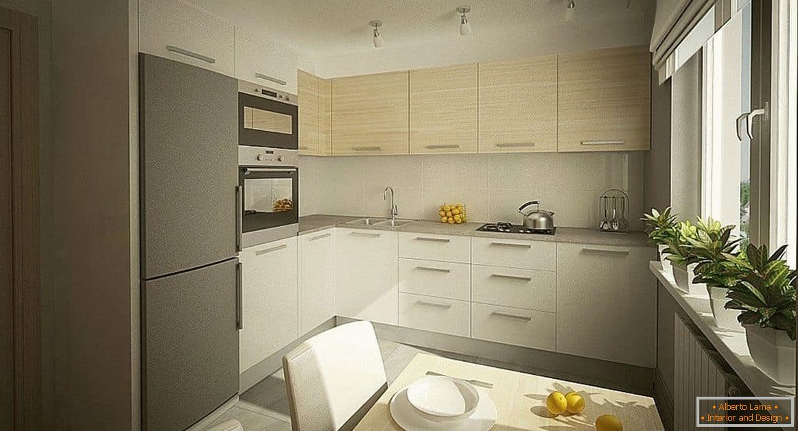 Štvorcová kuchyňa 10 m²