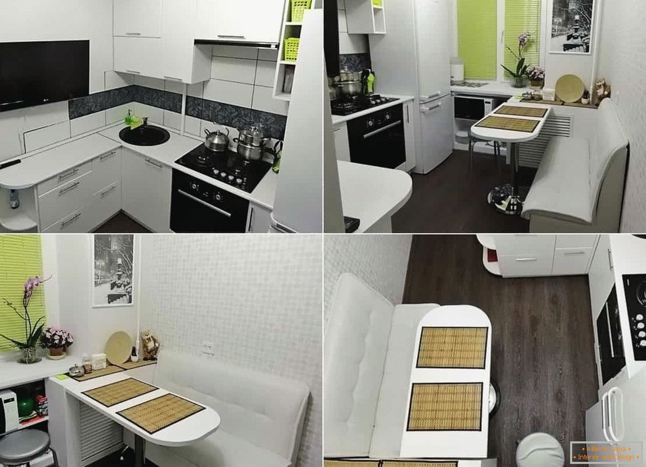 Kuchynský dizajn 6 m² zo všetkých strán