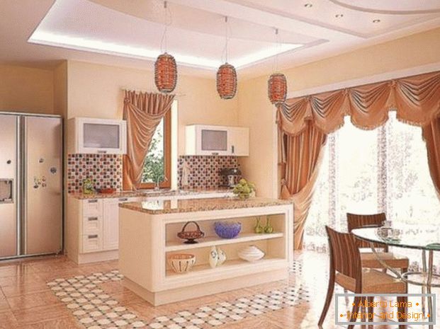 moderná kuchyňa v súkromnom dizajne domu фото