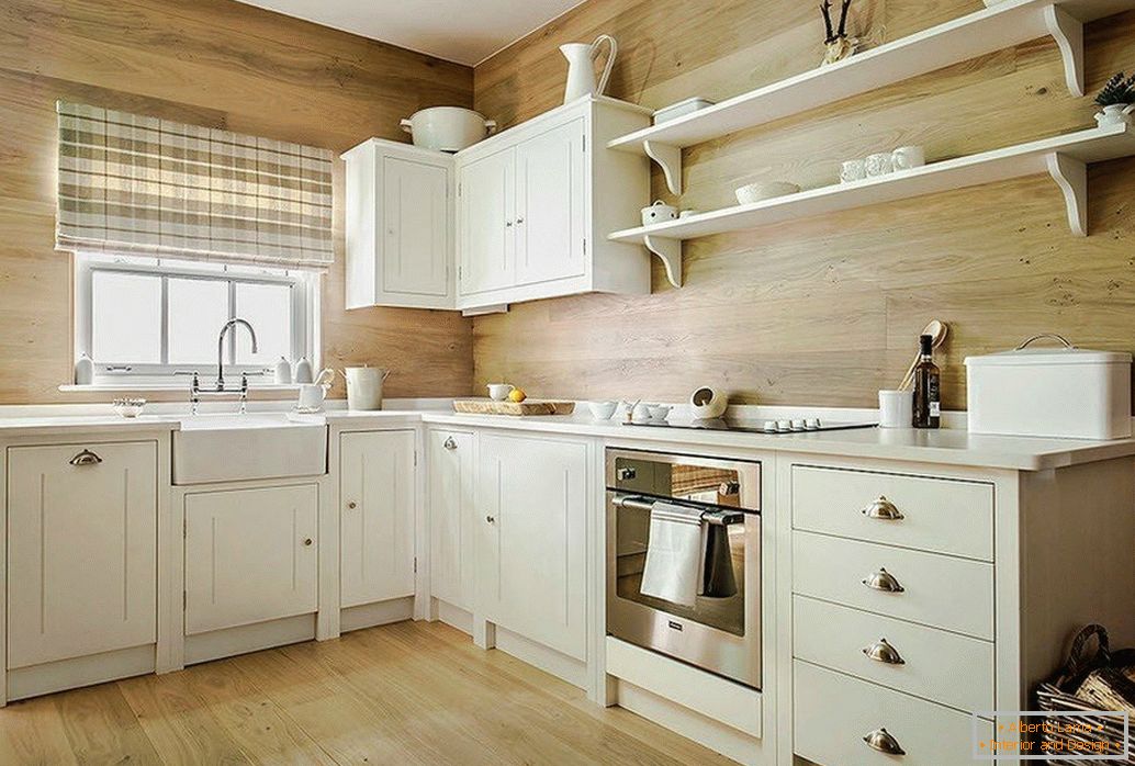 Biele kuchynské nábytok