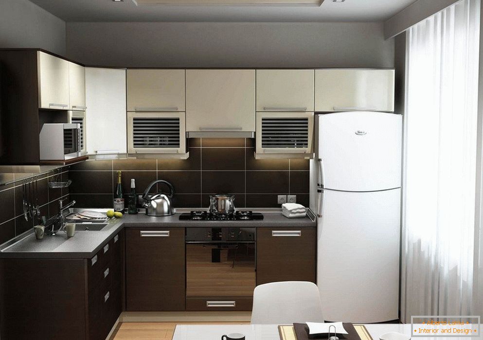 kuchynský nábytok s vstavanou chladničkou