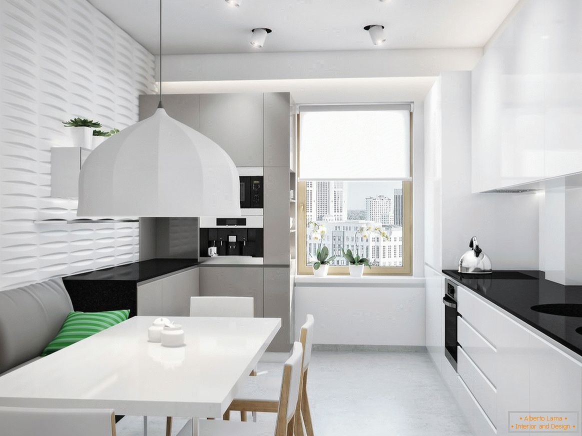 Ľahká kuchyňa v minimalistickom štýle