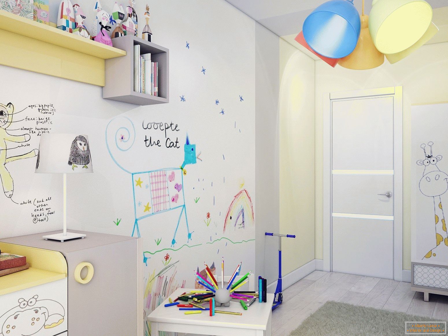 Detská izba s ľahkým interiérom