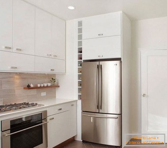 dizajn malej kuchyne s chladničkou, foto 33