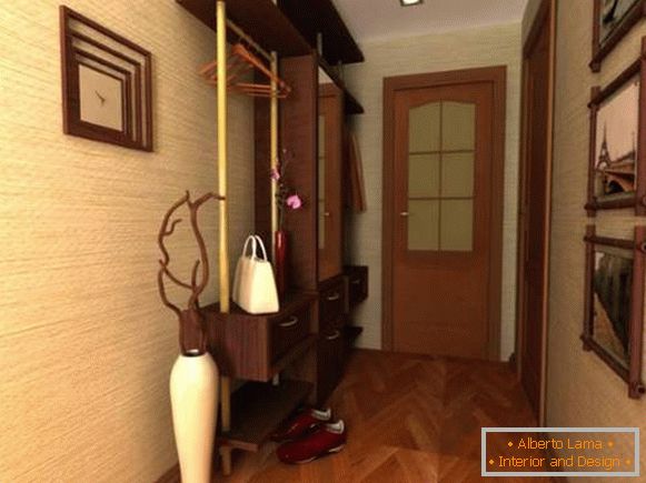 Moderný dizajn malých miestností v apartmáne - vstupná chodba a chodba