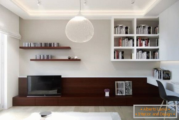 Moderné dizajnové nápady pre jednoizbový byt o rozlohe 40 m2