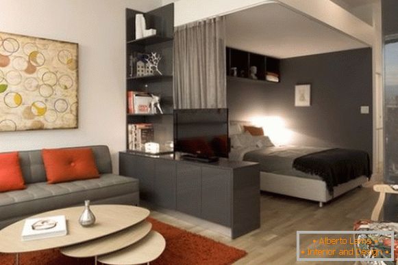 Dizajn jednoizbového bytu 40 m2 - foto 4