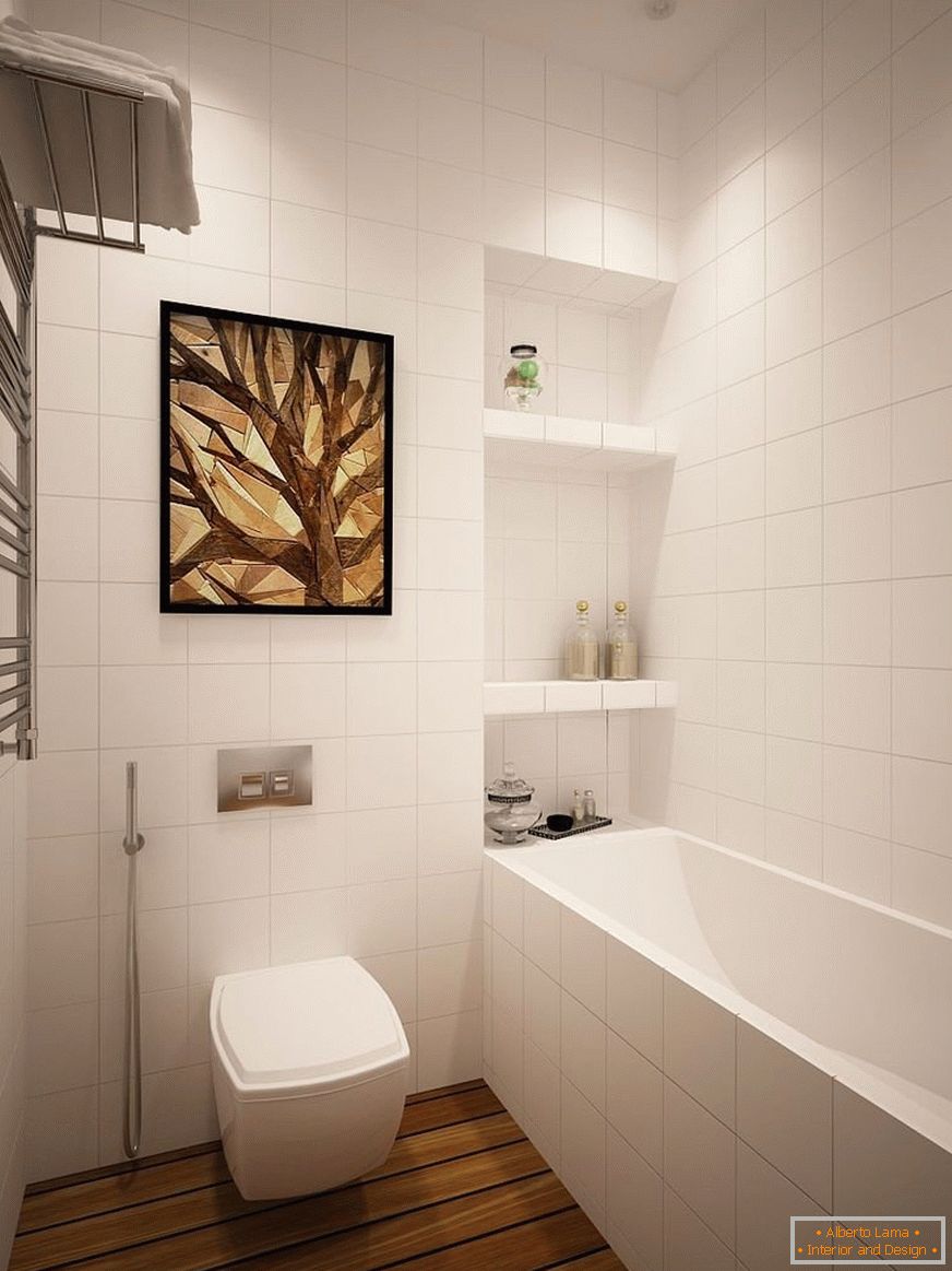 Kúpeľňa s hygienickou sprchou a vaňou