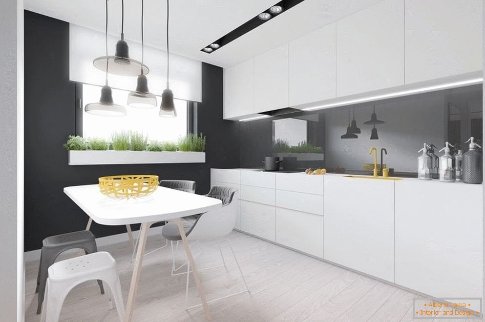Kuchynský interiér v minimalistickom štýle