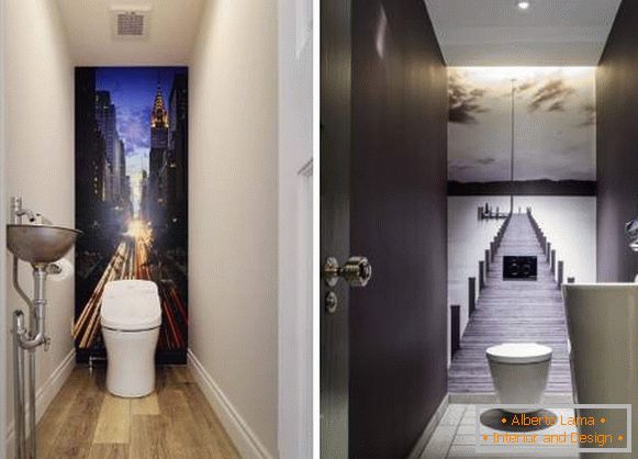 Krásny toaletný interiér - fotka s tapetami na izbe
