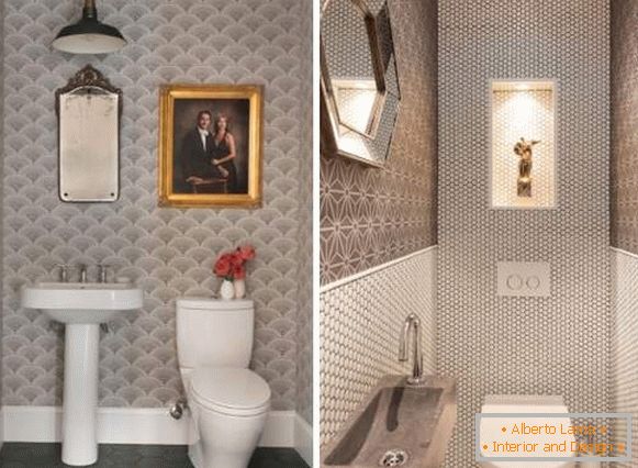 Šedá dizajn toalety - fotografické moderné myšlienky z roku 2017