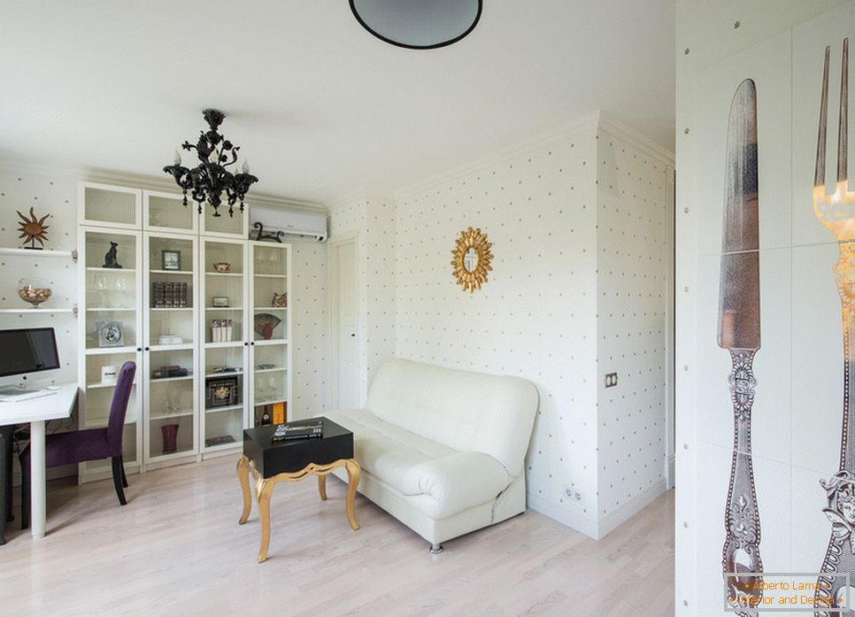 Obývacia izba luxusných apartmánov od Maria Dadiani