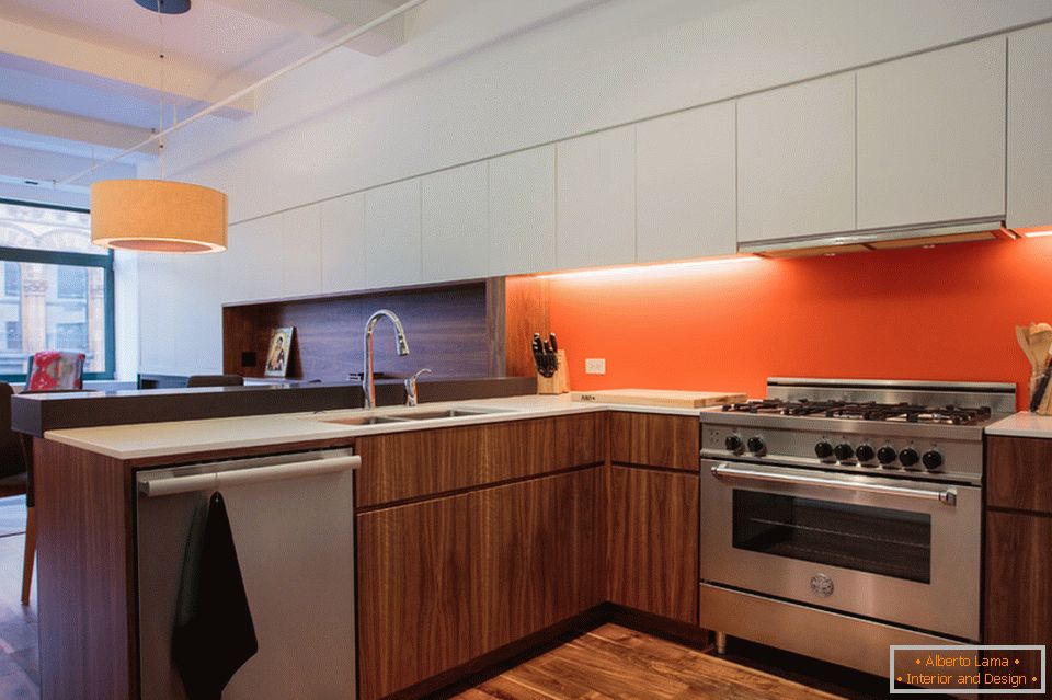 Štýlová duplexná kuchyňa na Manhattane