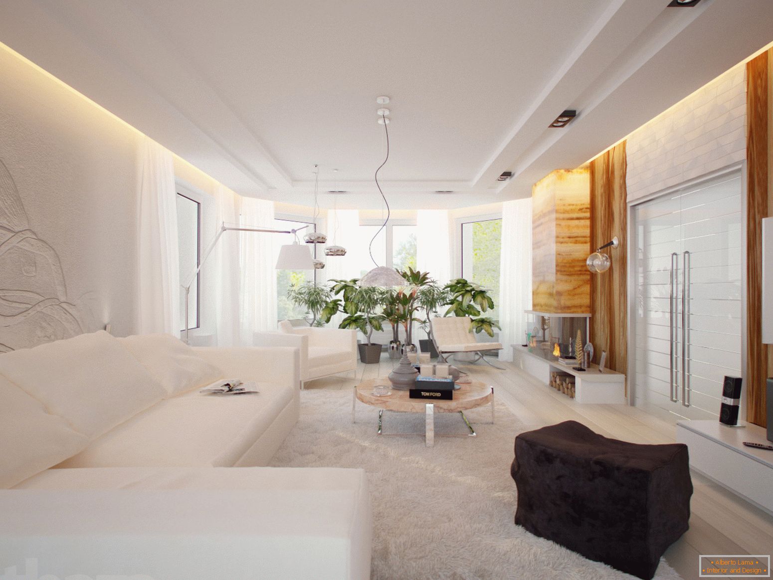 Priestranná a svetlá izba v minimalistickom štýle je vynikajúcim príkladom vhodne vybraného nábytku.