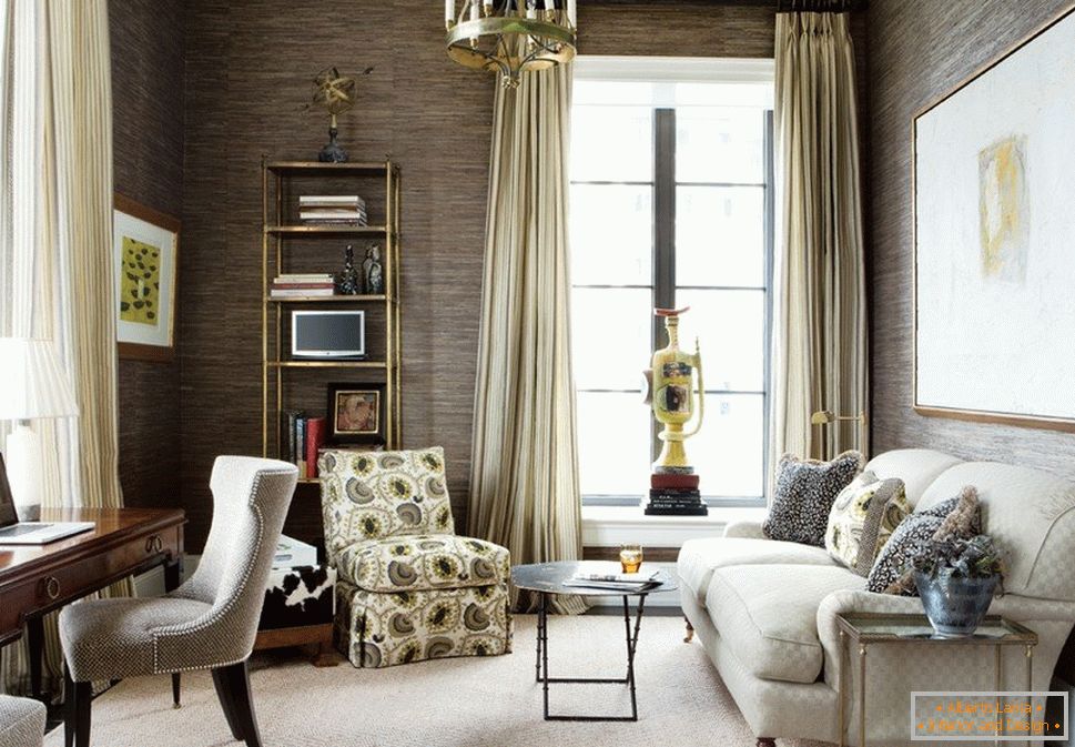 Interiér francúzskej obývacej izby