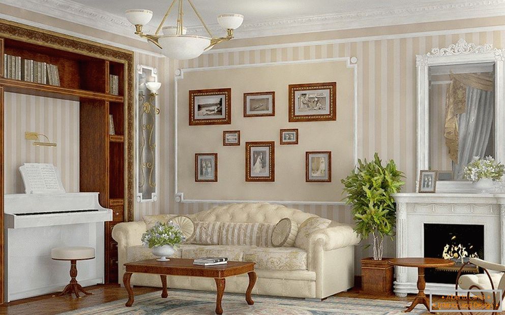 Dekorácia obývacej izby vo francúzskom štýle