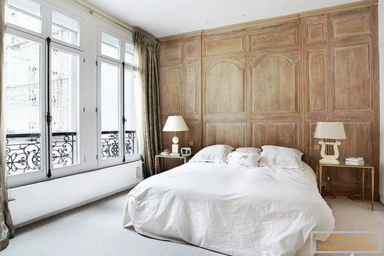 Interiér francúzskeho štýlu v spálni