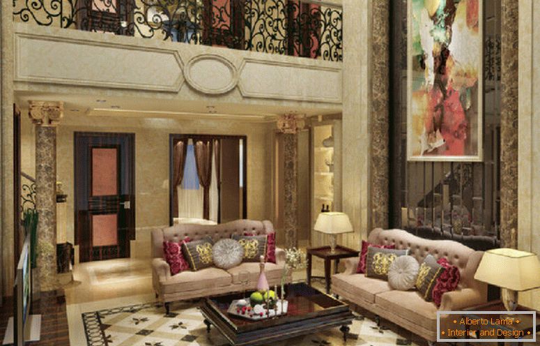villa-design-neoklasicistická-obývačka