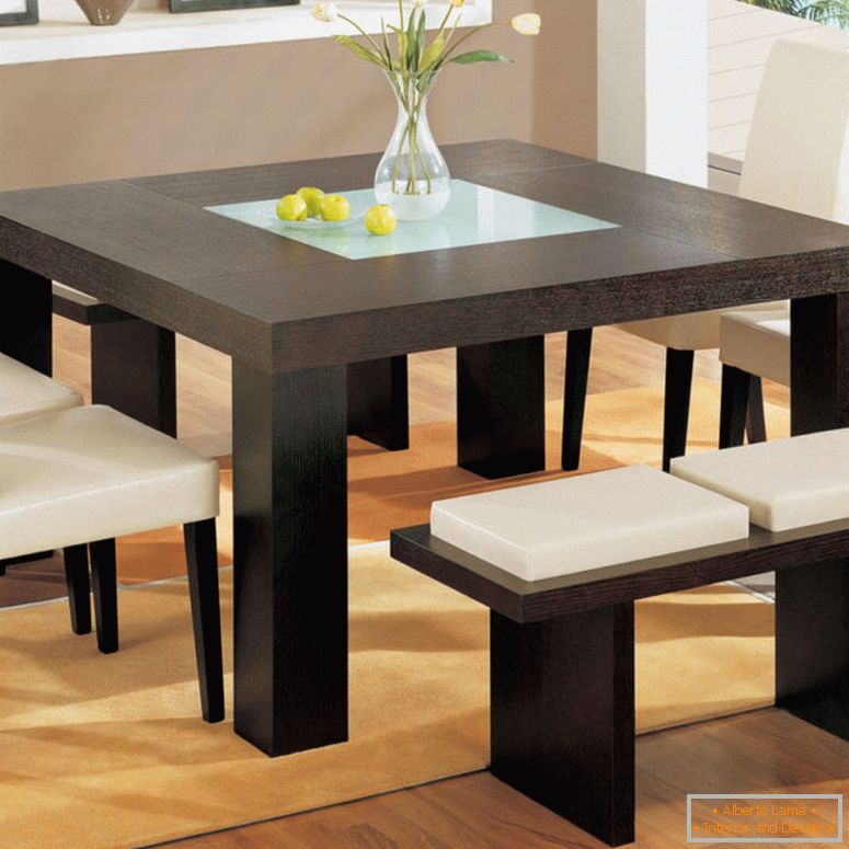 global-dgdt-piece-square-jedáleň-set-w-béžová stolička-nad-štvorcových-jedálenský stôl-for