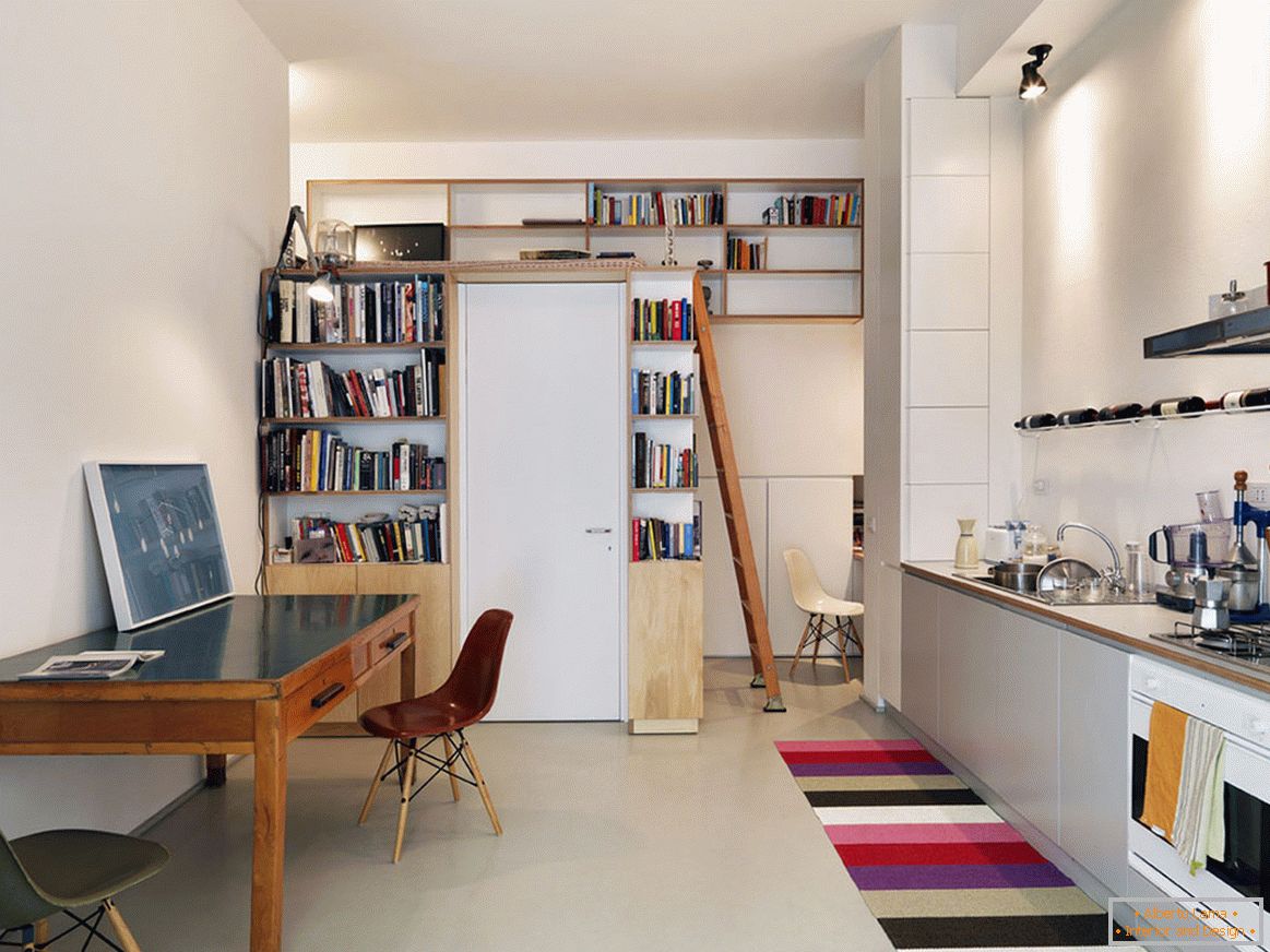 Myšlienka interiéru kuchyne pre malé byty