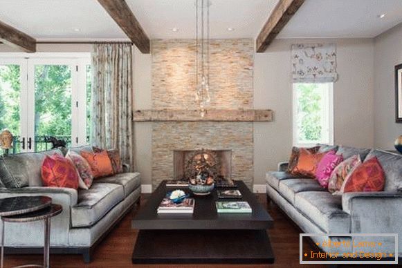 Indické prvky interiéru v modernom obývacom dizajne