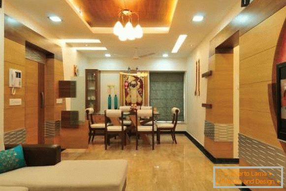 Interiér bytu v modernom indickom štýle - foto
