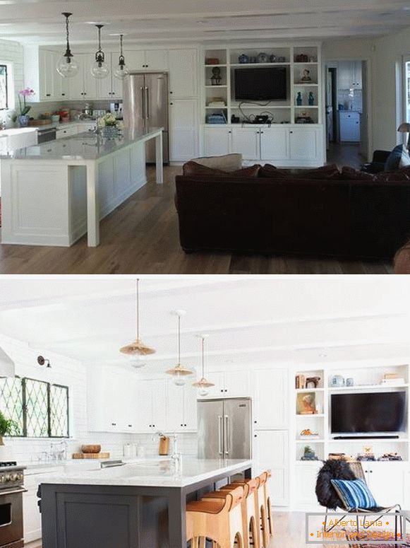 Kuchyňa a obývacia izba v súkromnom dome
