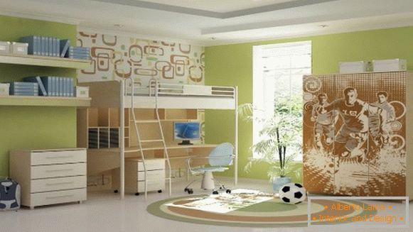 Interiér detskej obdĺžnikovej miestnosti, foto 16