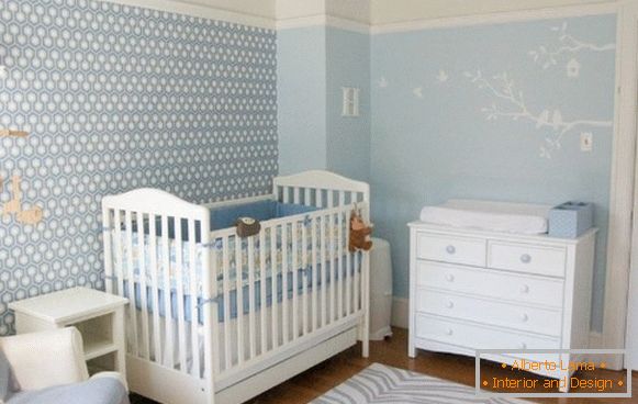 Interiér pre detskú izbu pre novorodencov, foto 43