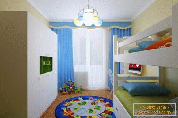 interiér detskej izby pre dve deti, foto 53